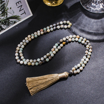 Inner Peace Amazonite Mala Necklace