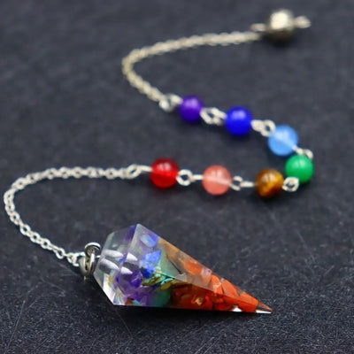 7 Chakra Orgonite Crystal Pendulum