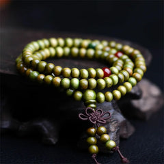 Olive Sandalwood 108 Mala Beads