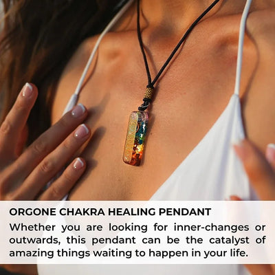 7-Chakra Orgonite Energy Shield Healing Necklace