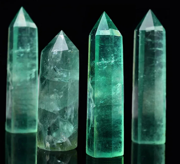 Natural Green Fluorite Tower