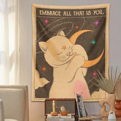 Cosmic Love Cat Tapestries