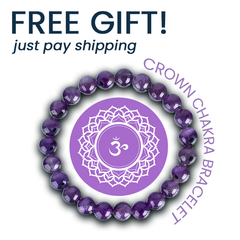 FREE Amethyst Crown Chakra Bracelet (just pay shipping)