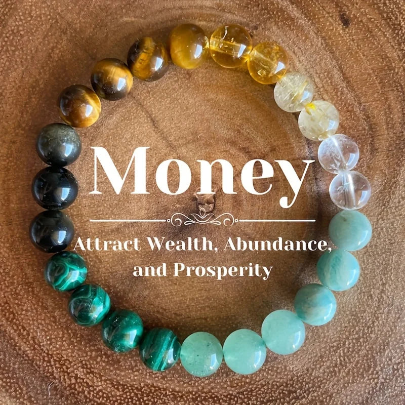 Wealth Attracting Gemstone Money Bracelet