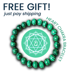 FREE Malachite Heart Chakra Bracelet (just pay shipping)