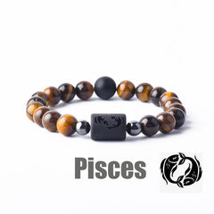 Zodiac Sign Natural Stone Bracelet