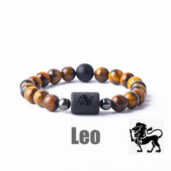 Zodiac Sign Natural Stone Bracelet