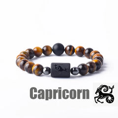 Zodiac Sign Natural Stone Bracelet