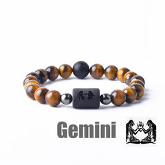 Zodiac Sign Natural Stone Bracelet