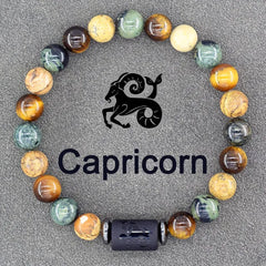 Zodiac Sign Natural Stone Bracelet