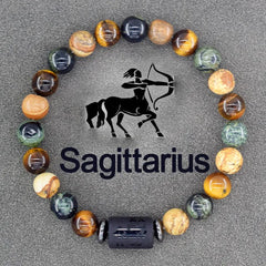 Zodiac Sign Natural Stone Bracelet