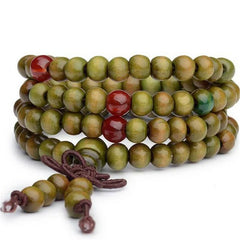 Olive Sandalwood 108 Mala Beads